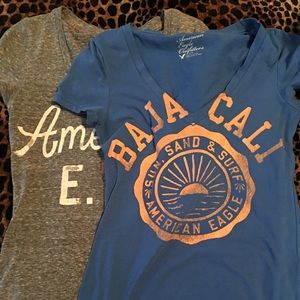 Two American eagle tees